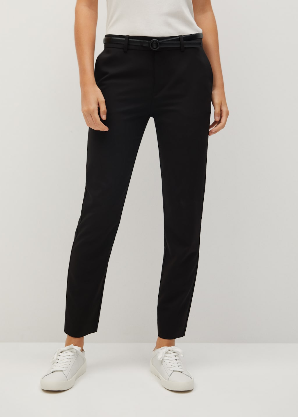 Belt suit trousers - Medium plane