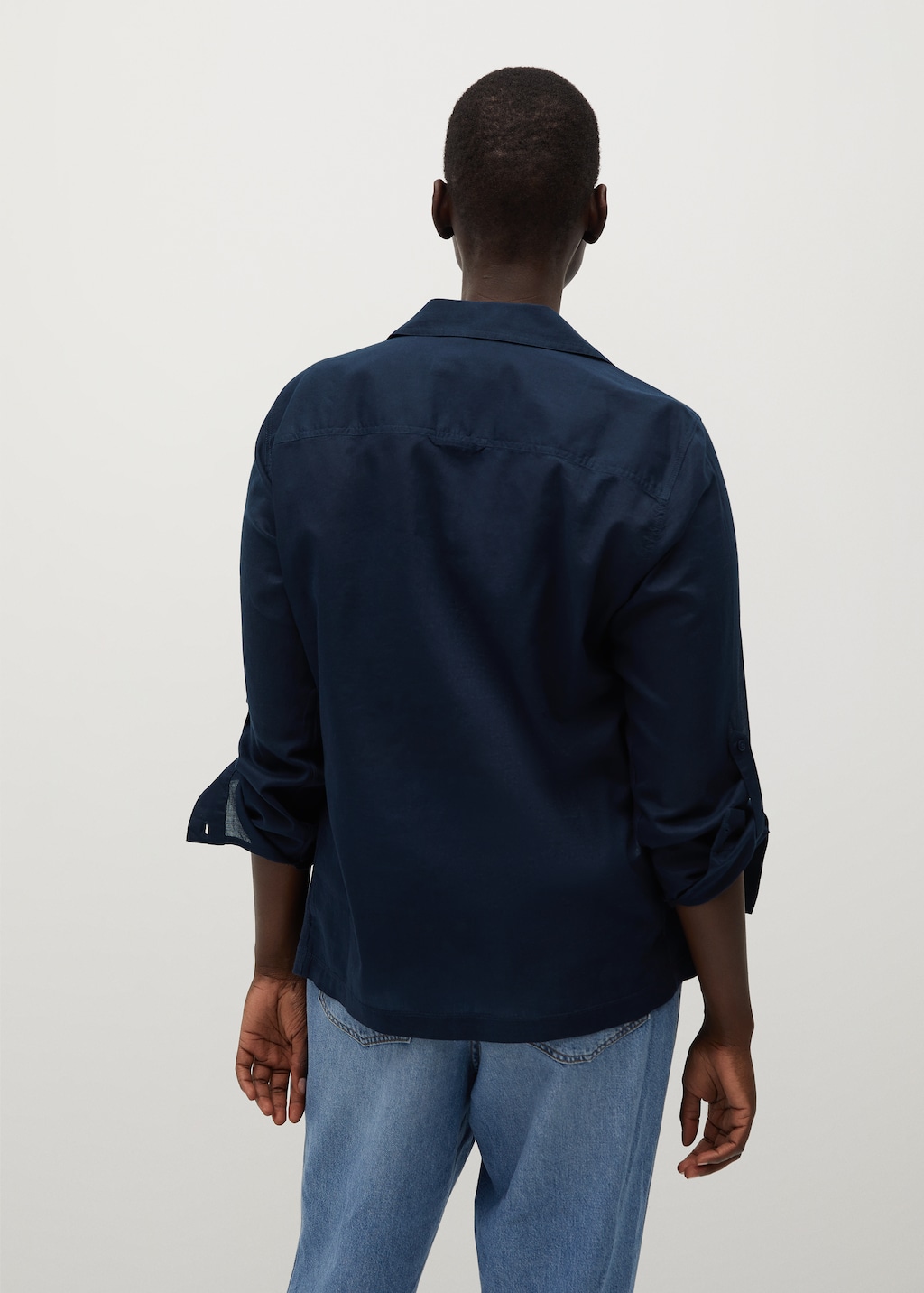 Contrasting cotton-blend shirt - Reverse of the article