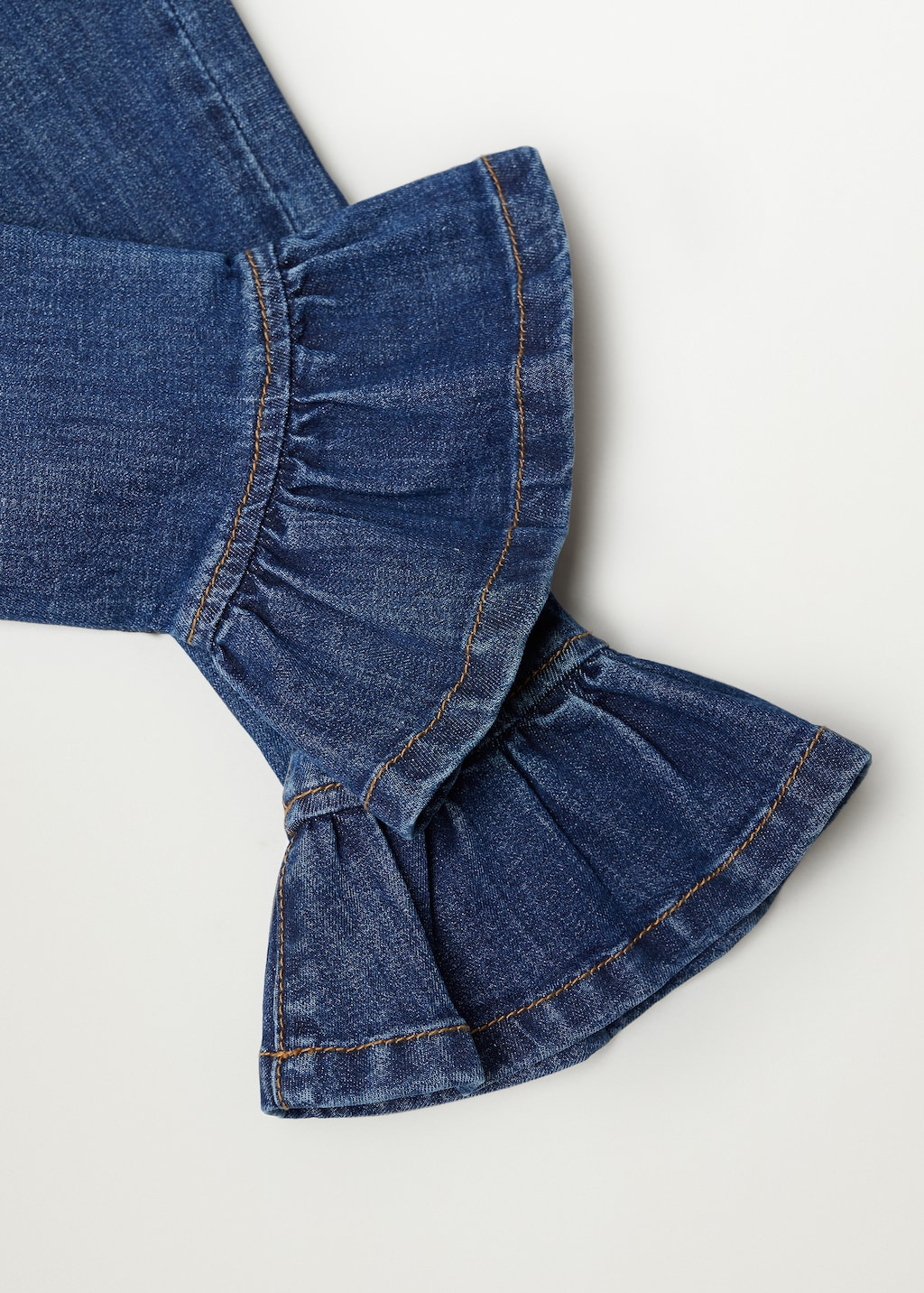 Frilled cotton jeans - Details of the article 8