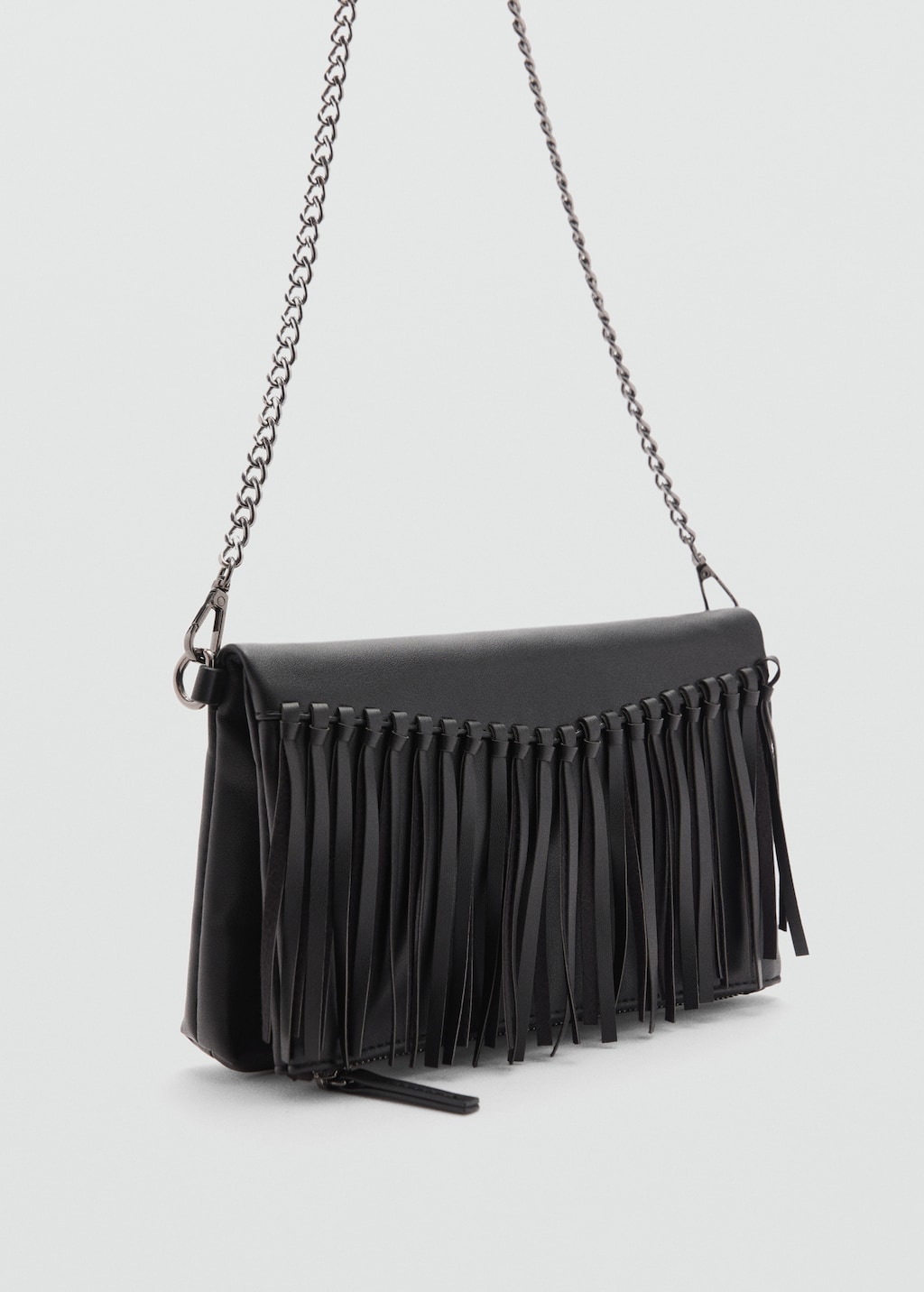 Fringed cross-body bag - Medium plane