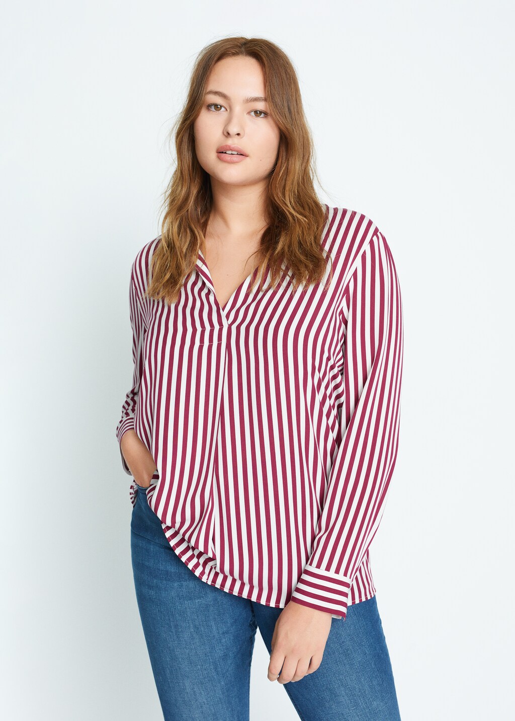 Flowy printed blouse - Medium plane