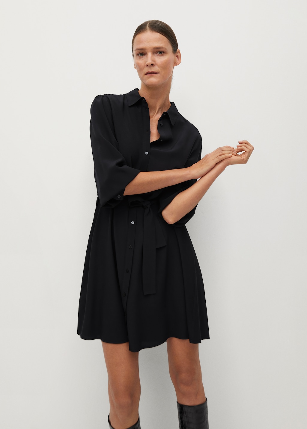 Belt shirt dress - Medium plane