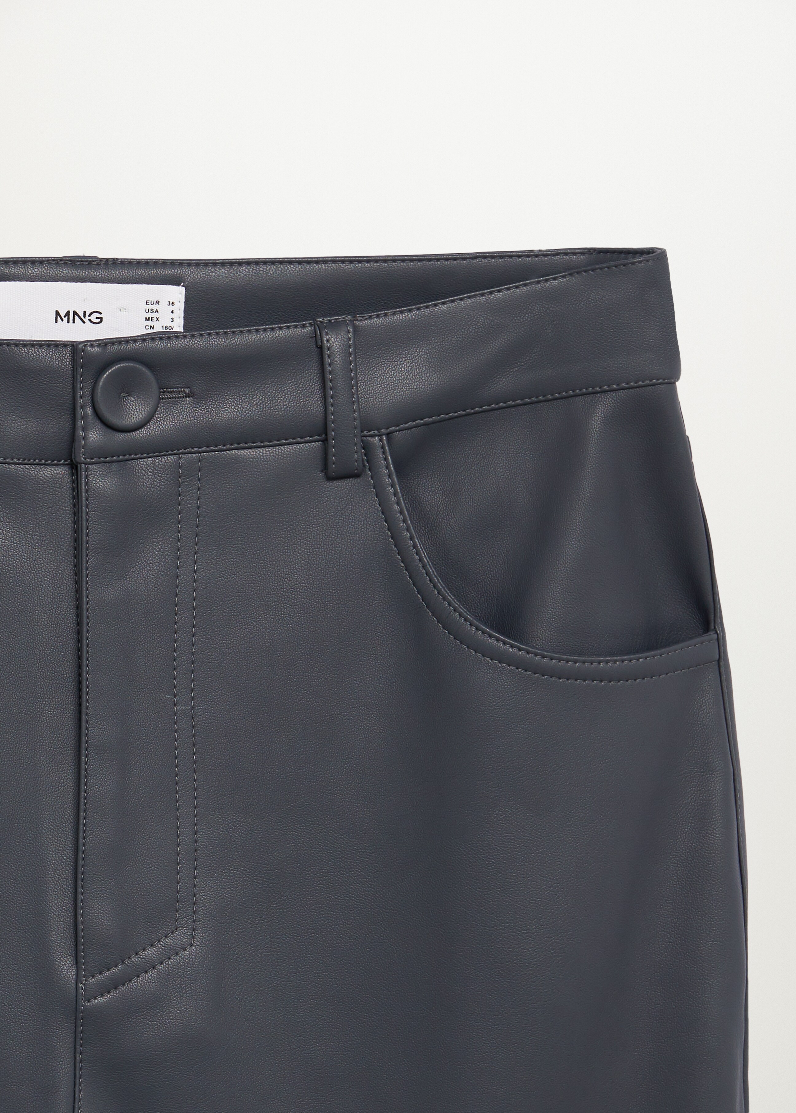 Leather-effect straight trousers - Details of the article 8