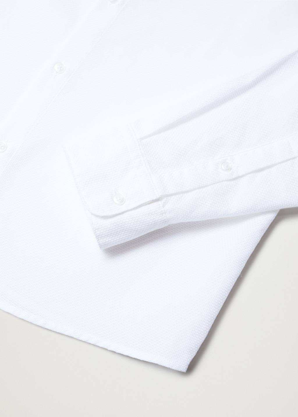 Slim-fit textured cotton shirt - Details of the article 7