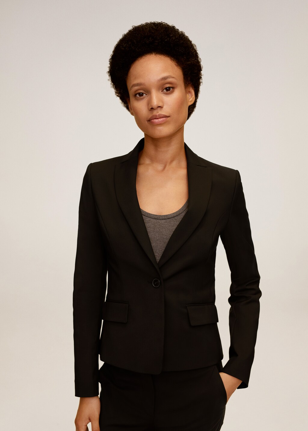 Structured suit blazer - Medium plane