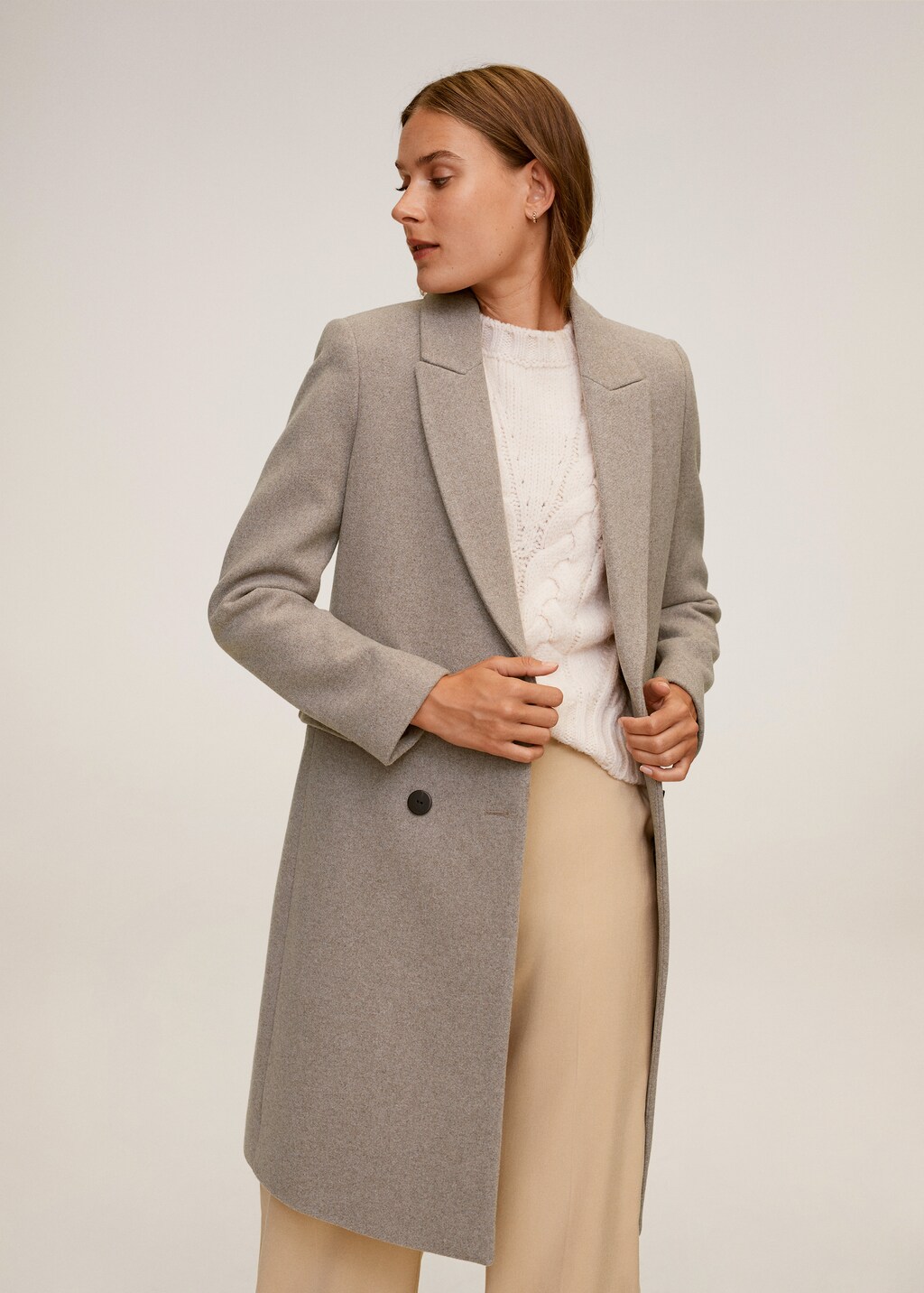 Double-breasted wool coat - Details of the article 2