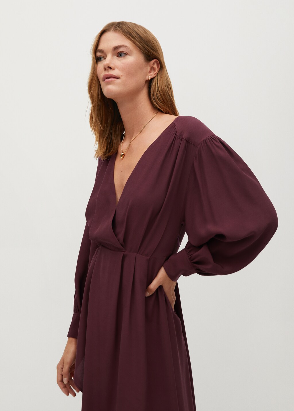 Puffed sleeves dress - Medium plane