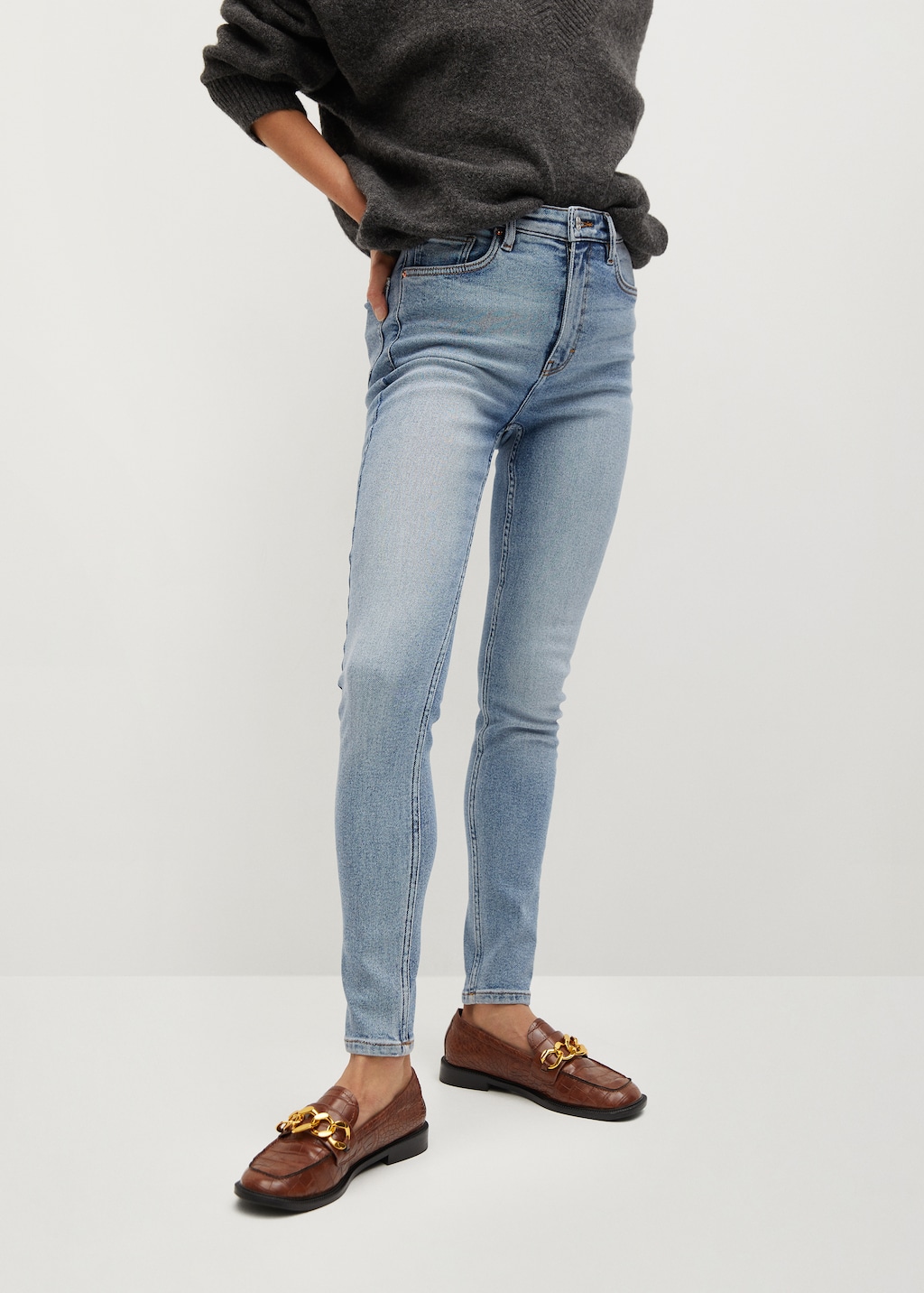 Soho high-waist skinny jeans - Medium plane