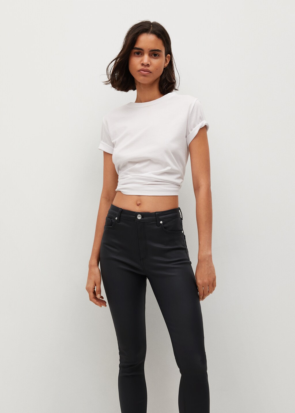 Noa coated high-waist skinny jeans - Details of the article 1