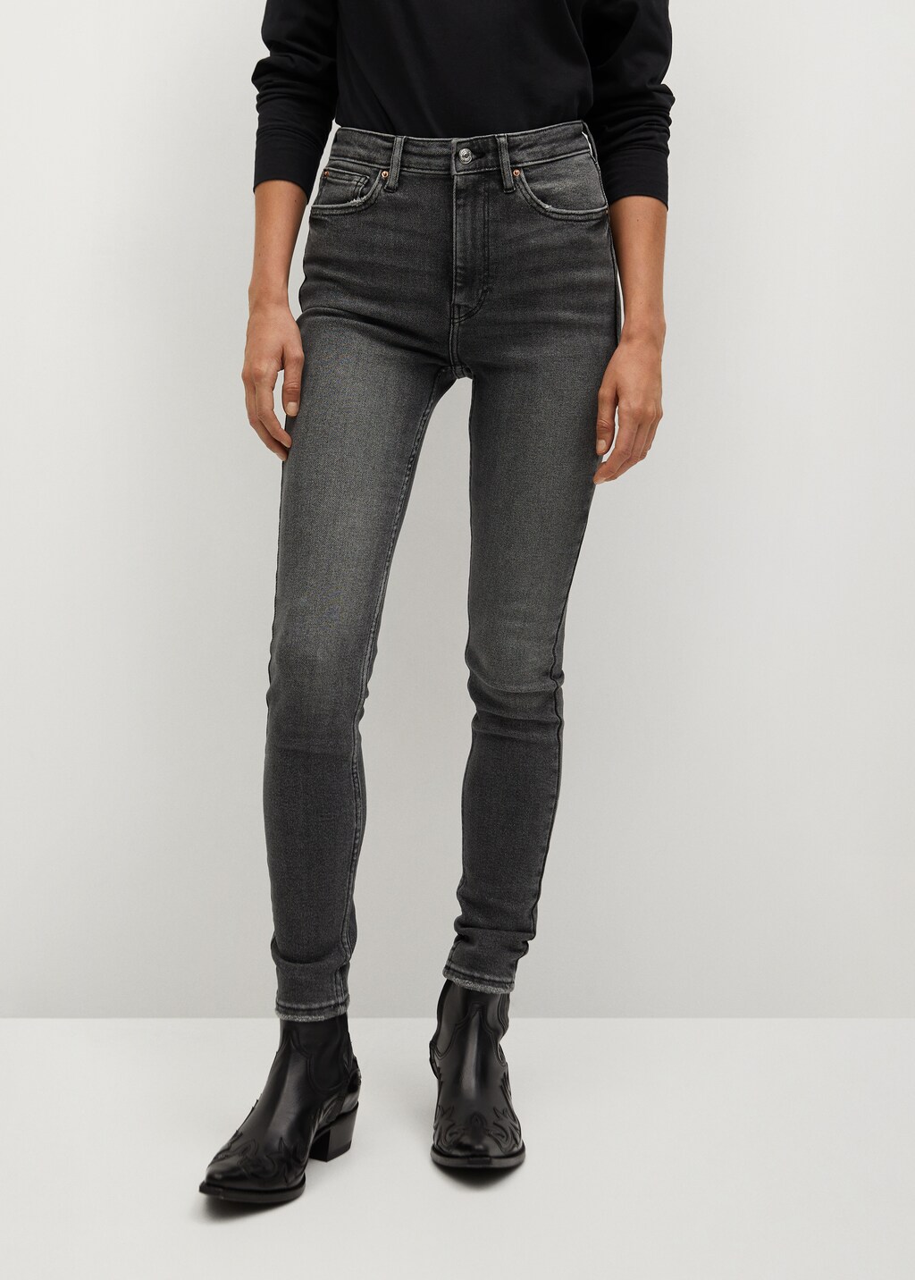 Soho high-waist skinny jeans - Medium plane