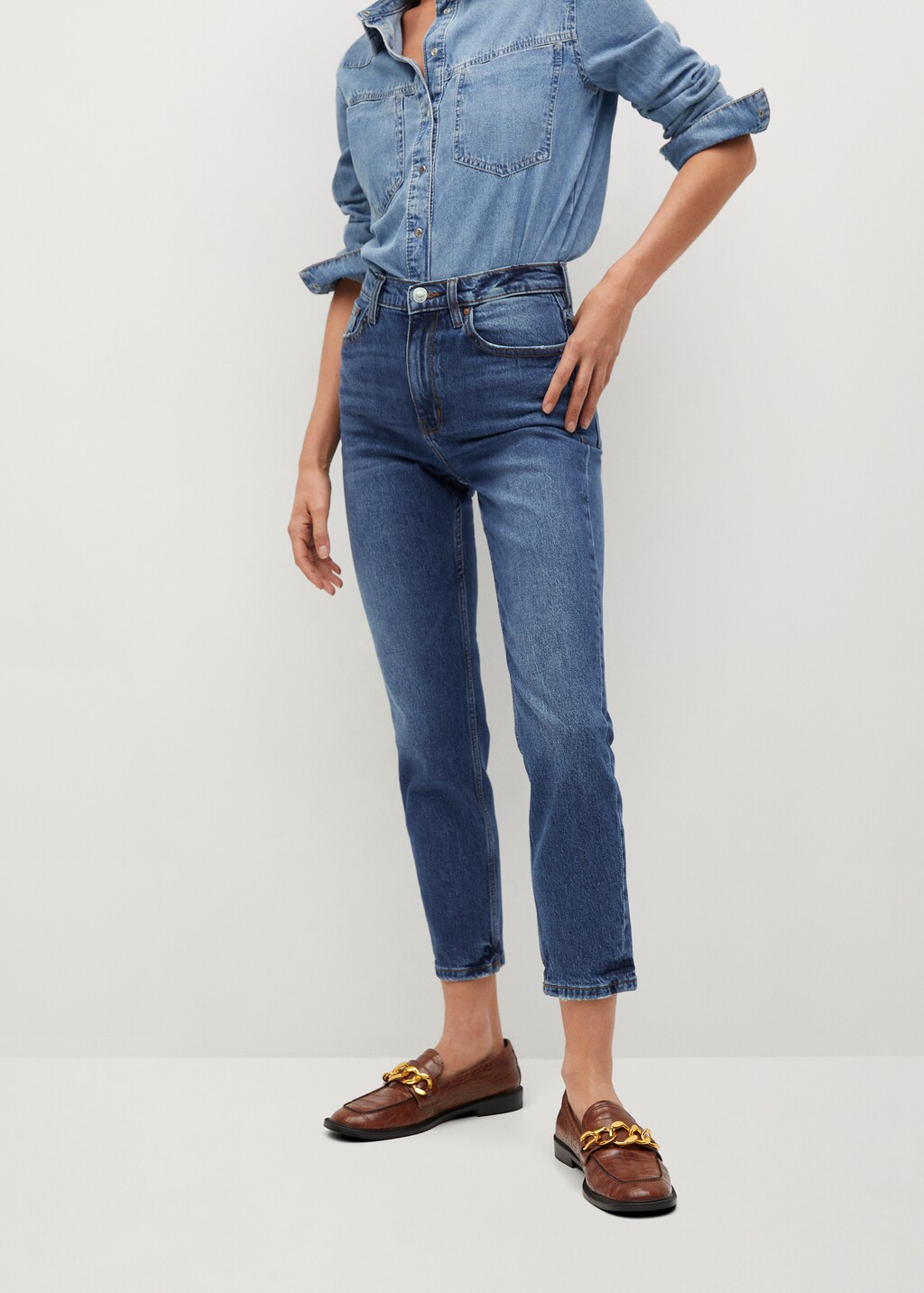 Mom-fit jeans - Medium plane