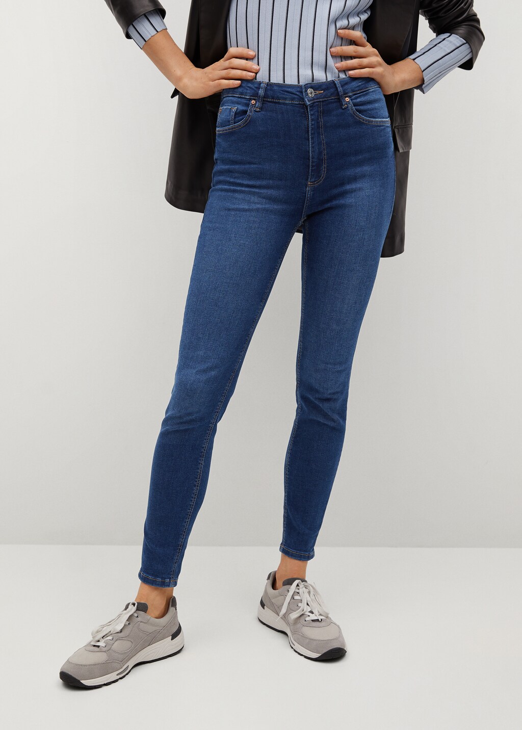 Noa high-waist skinny jeans - Medium plane