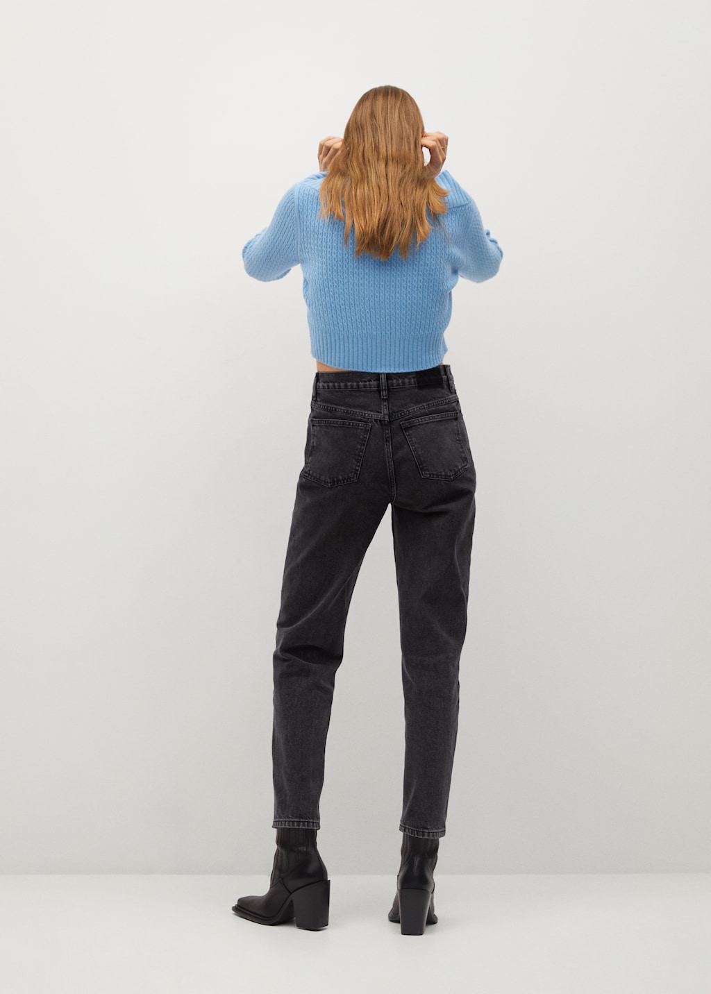 Mom 100% cotton jeans - Reverse of the article