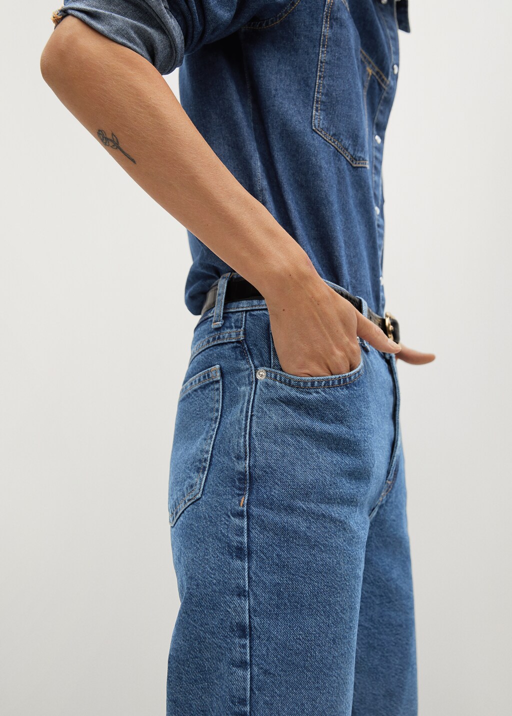 Mom 100% cotton jeans - Details of the article 1