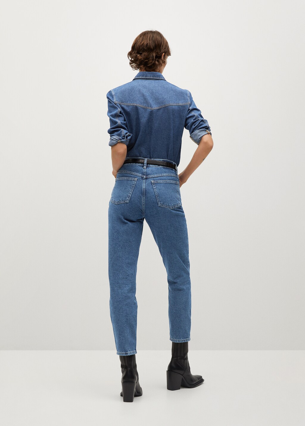 Mom 100% cotton jeans - Reverse of the article