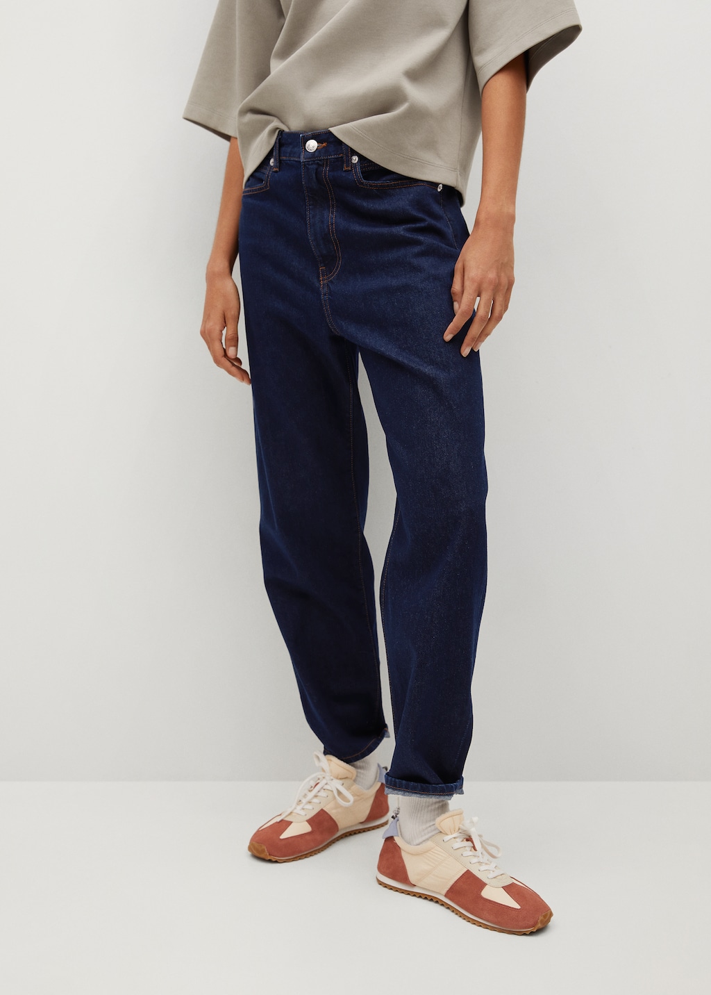 High-waist balloon jeans - Medium plane