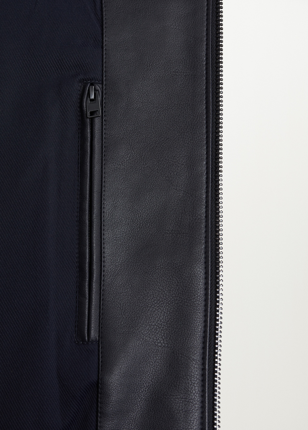 Faux-leather biker jacket - Details of the article 7