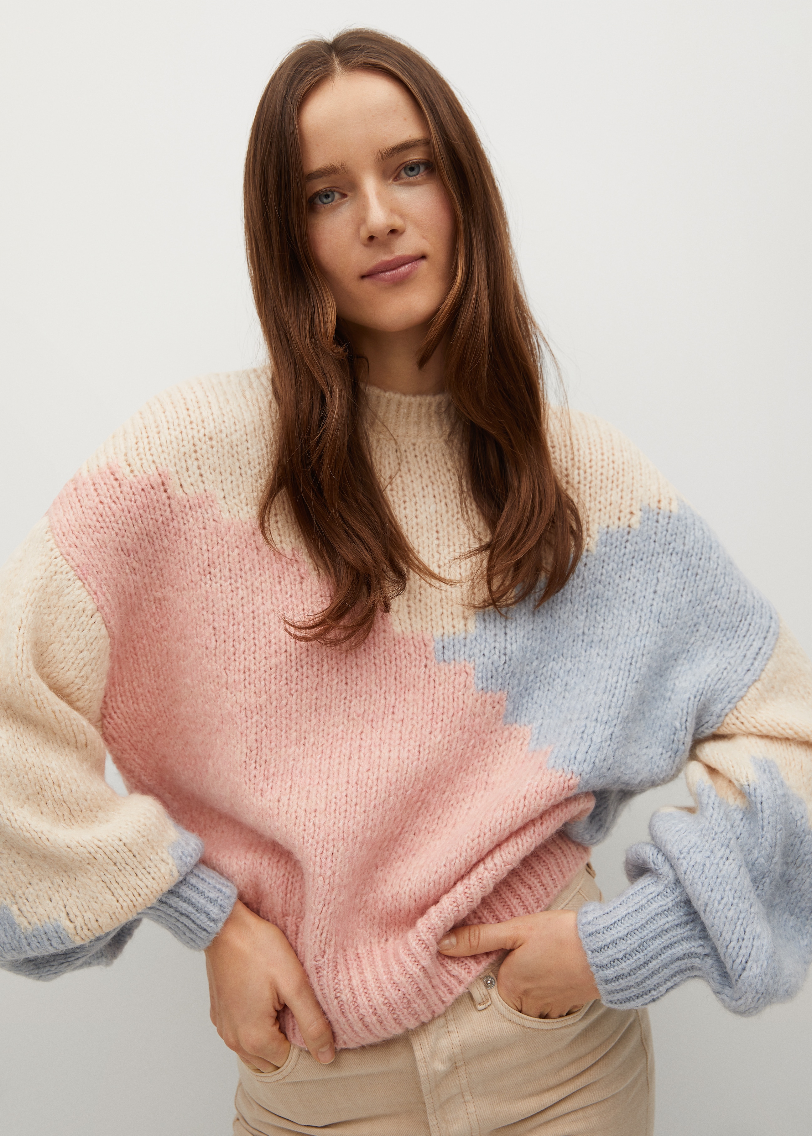 Multi-colored knit sweater - Details of the article 4