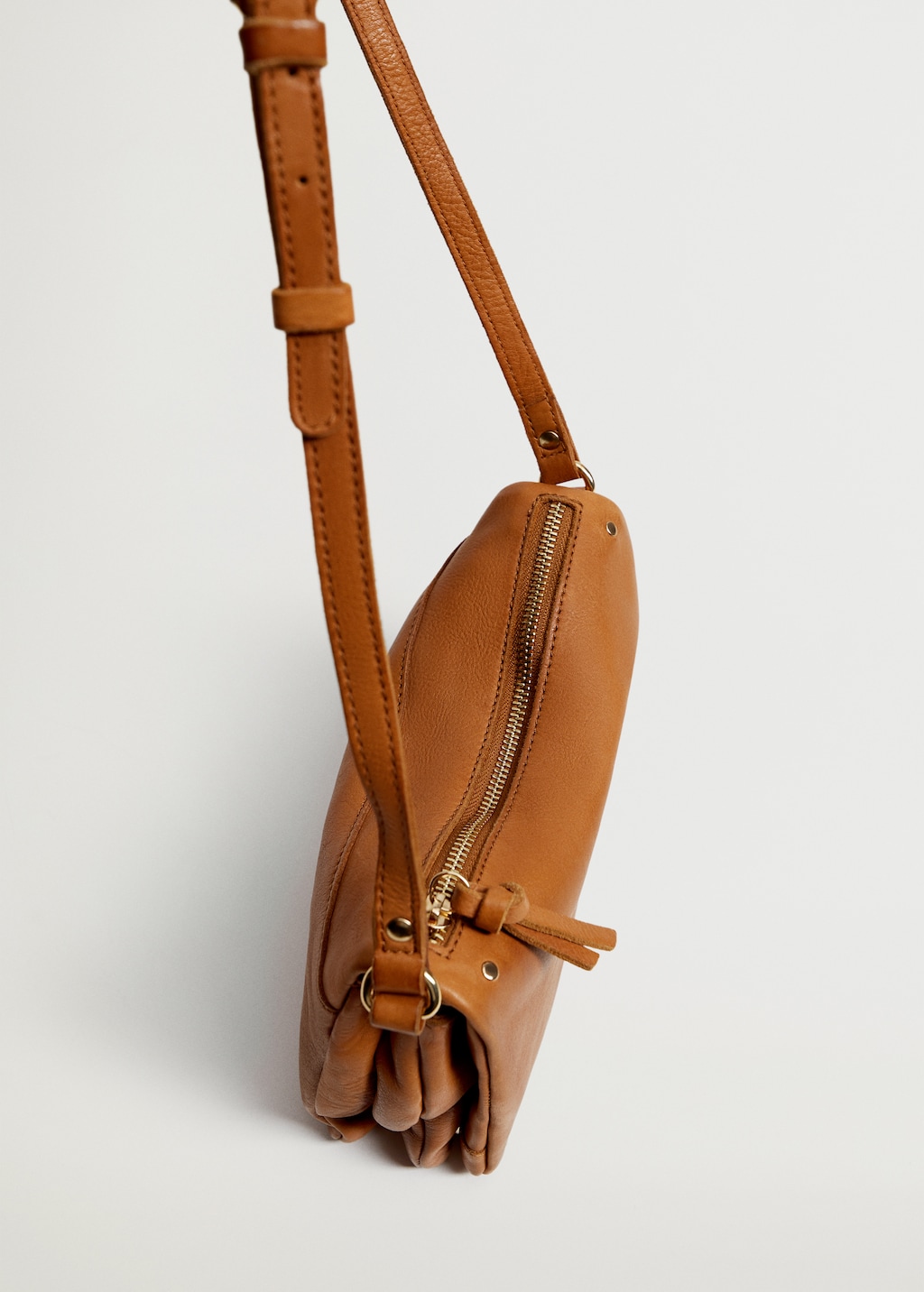 Flap leather bag - Medium plane