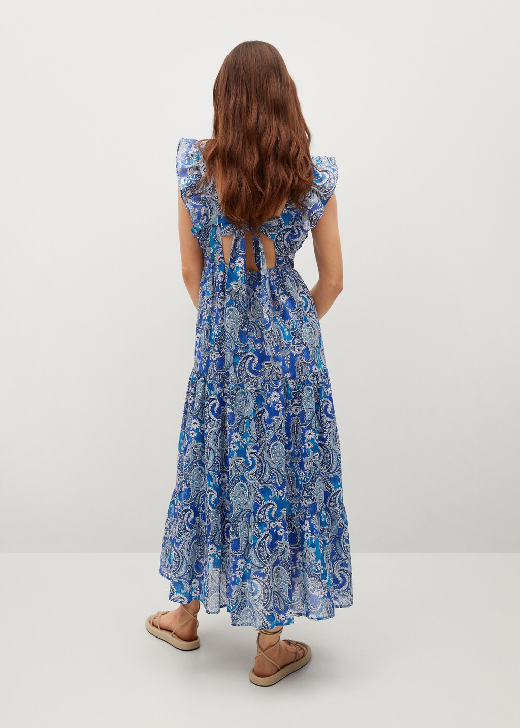 Paisley dress with ruffles - Reverse of the article