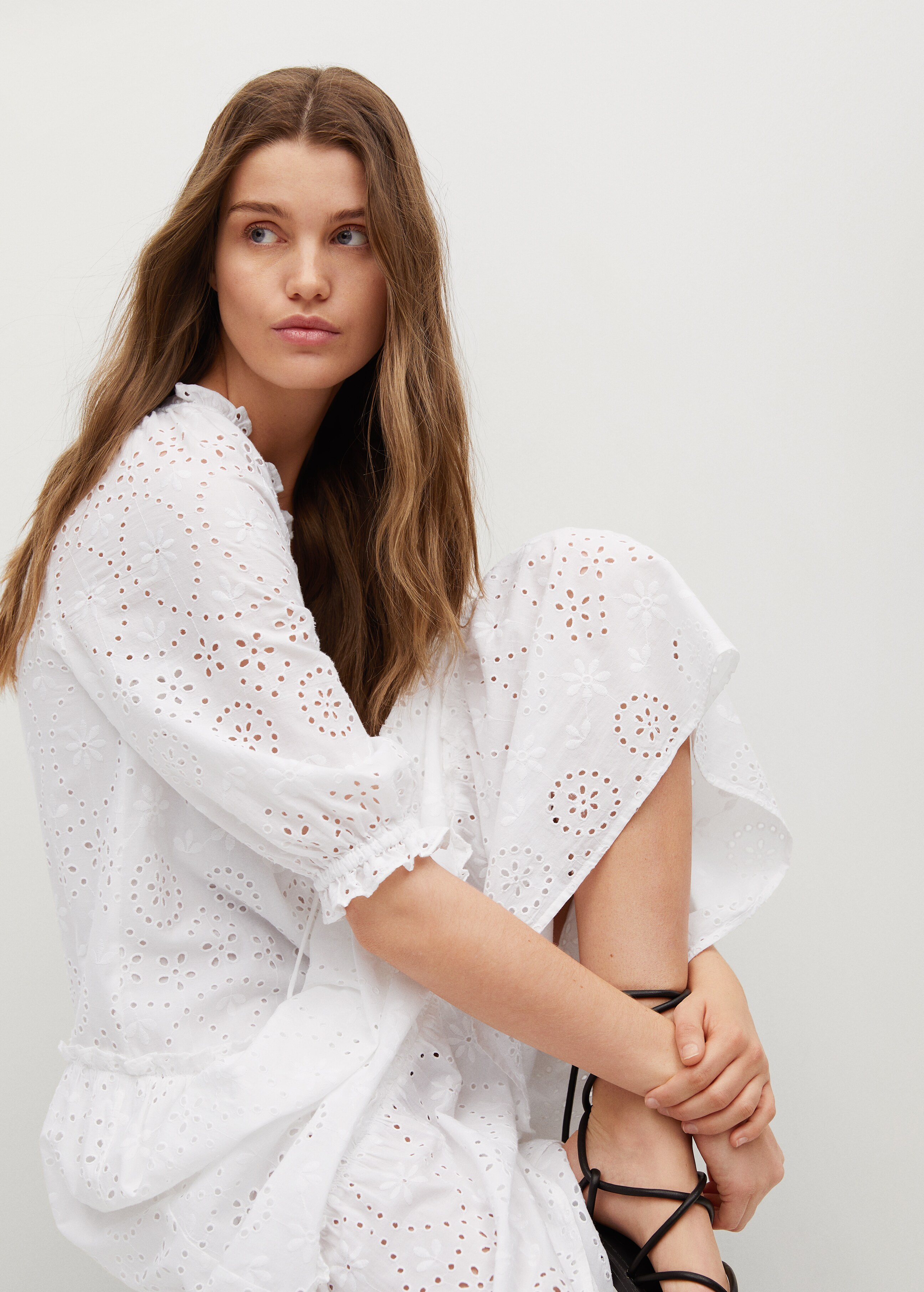 Broderie anglaise cotton dress - Details of the article 2
