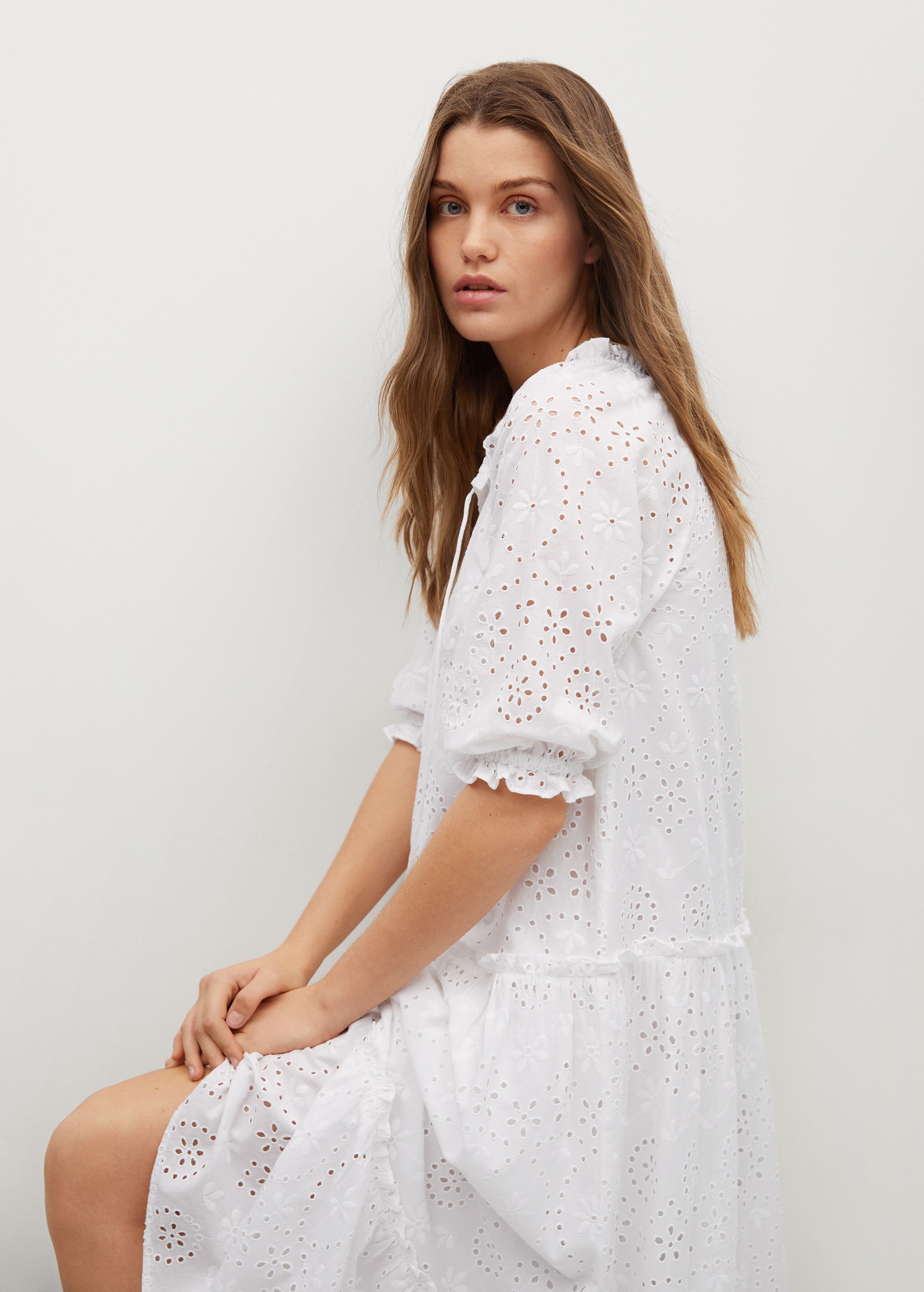Broderie anglaise cotton dress - Details of the article 3