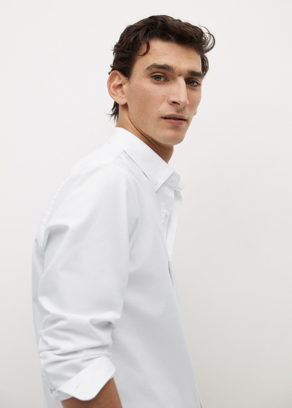 Regular fit Oxford cotton shirt - Details of the article 1