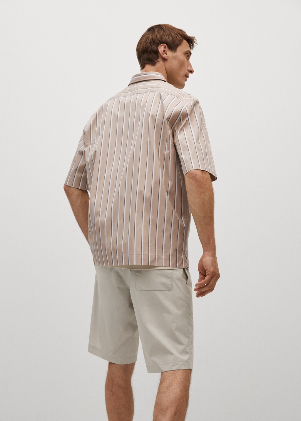 Regular-fit striped premium fabric shirt - Reverse of the article