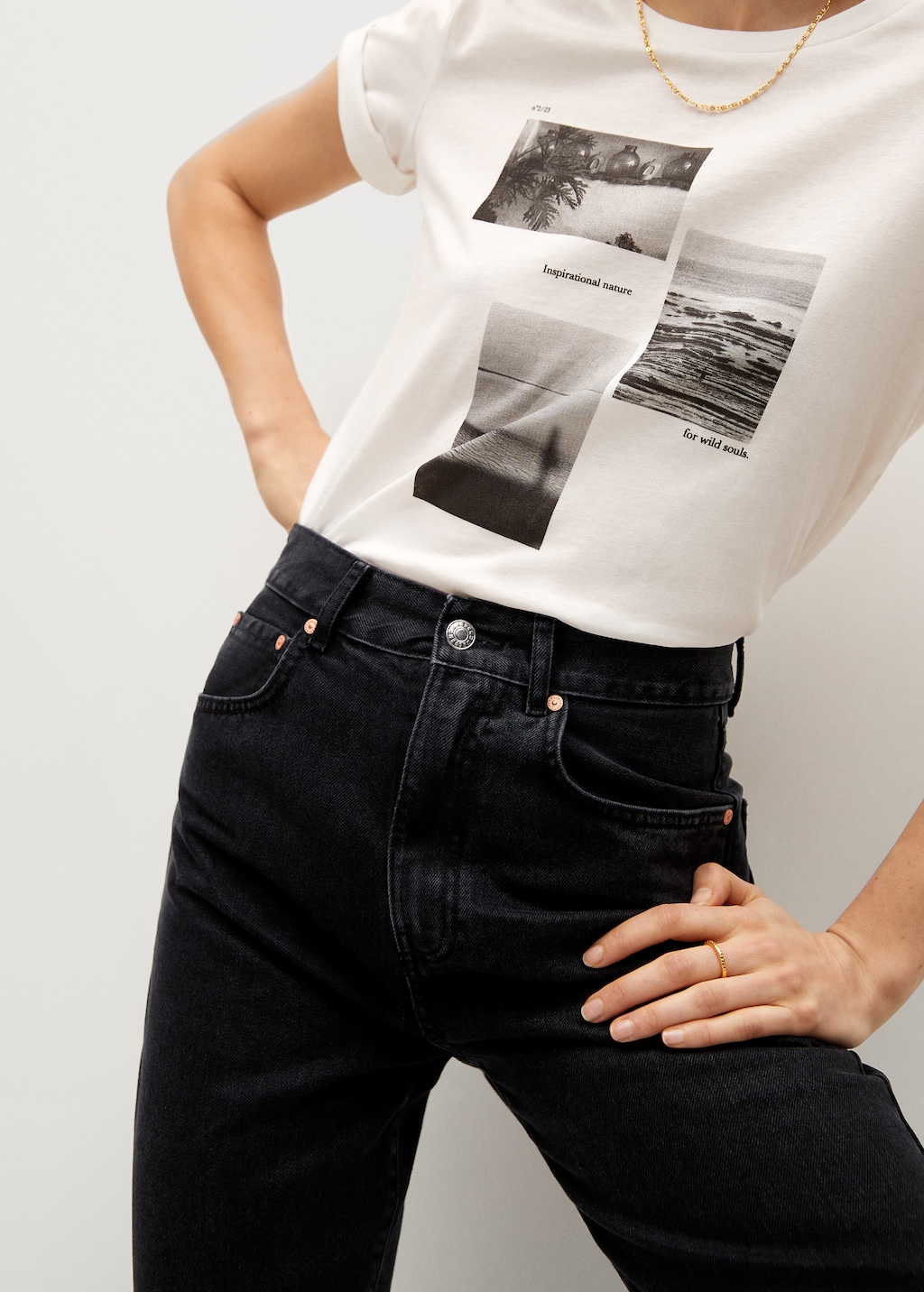 High-waist balloon jeans - Details of the article 1