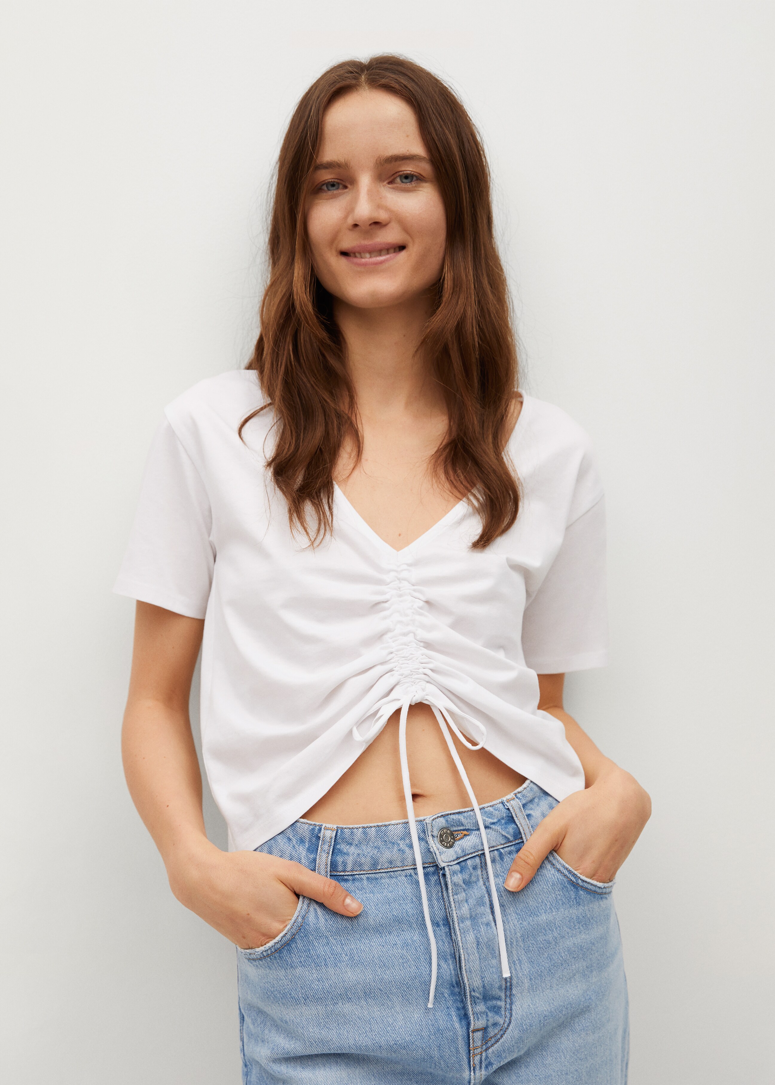 Ruched crop top - Details of the article 2
