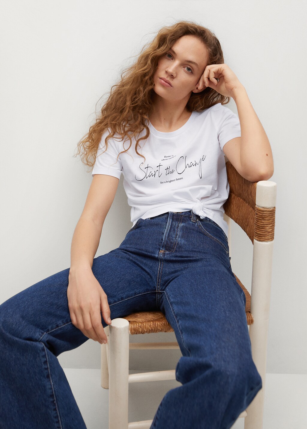 Organic printed cotton t-shirt - Details of the article 1