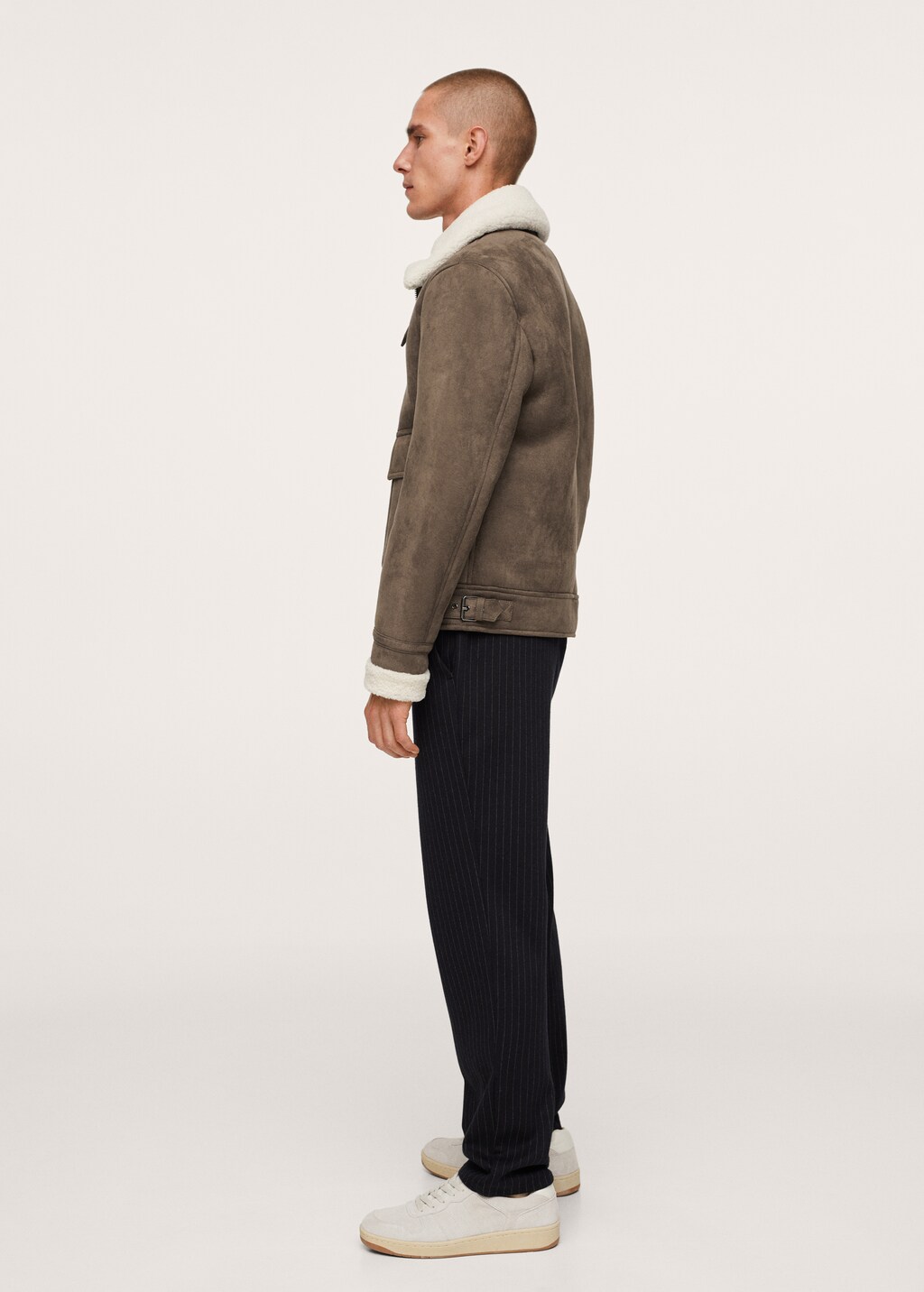 Shearling-lined aviator jacket - Details of the article 1