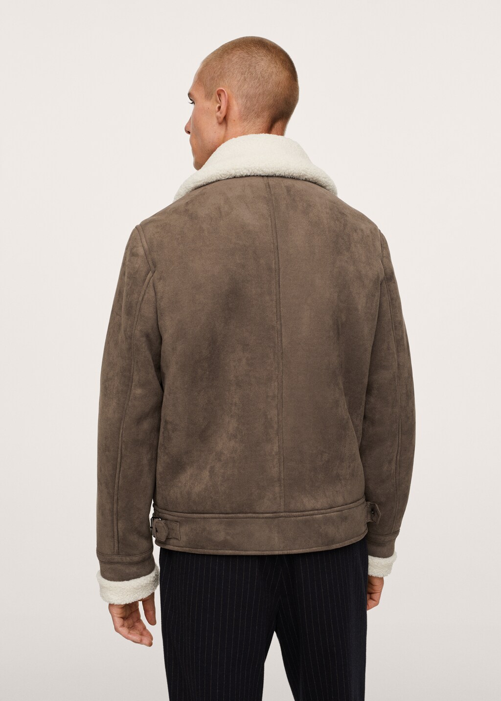 Shearling-lined aviator jacket - Reverse of the article