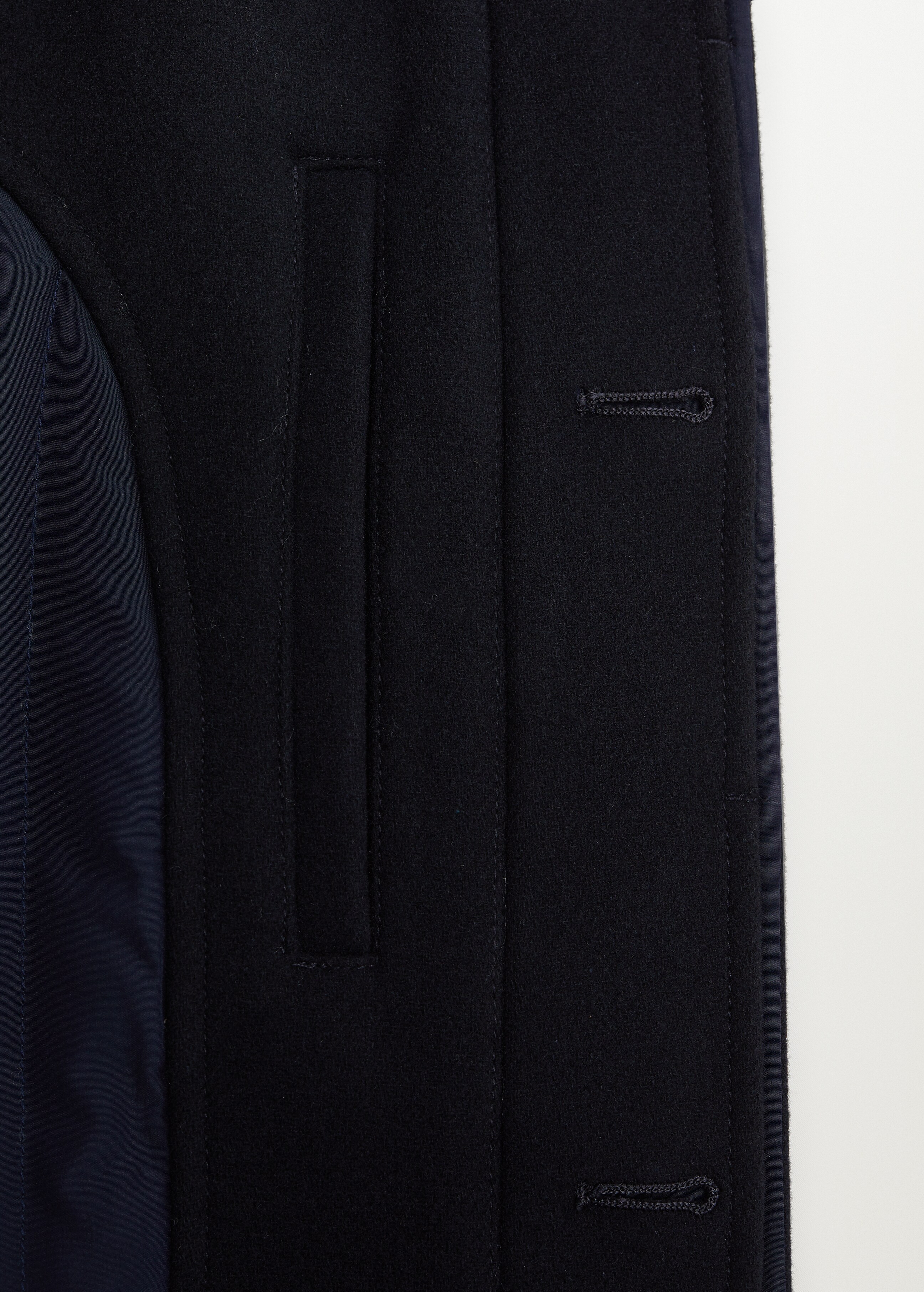 Shearling collar woollen coat  - Details of the article 6
