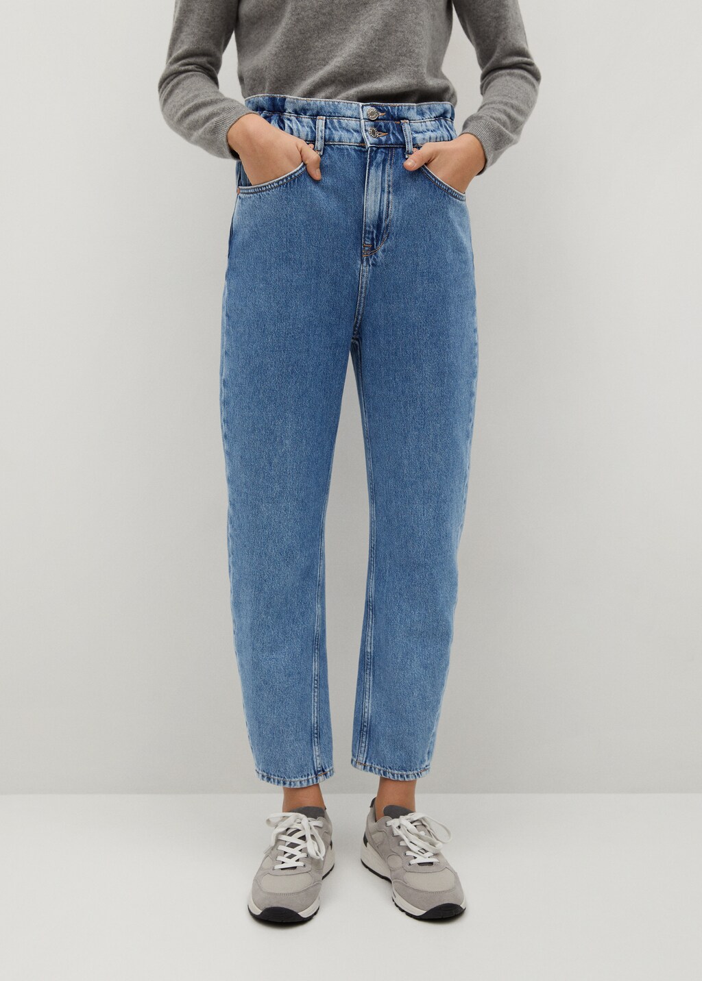 Waist straight Baggy jeans - Medium plane