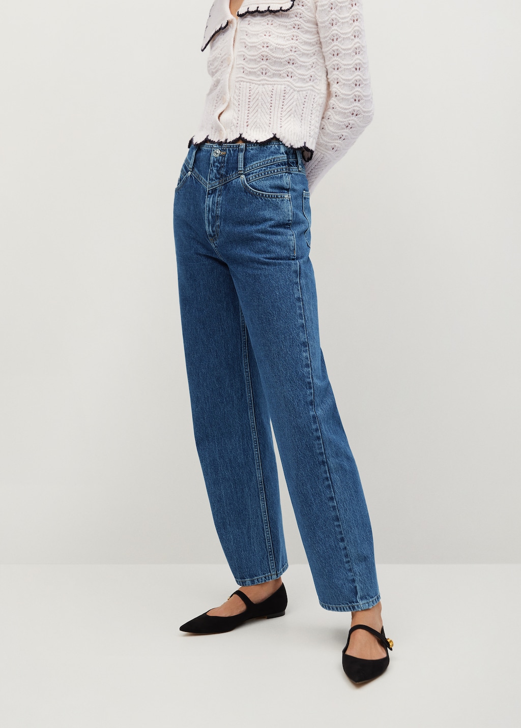 High-waist wideleg jeans - Medium plane