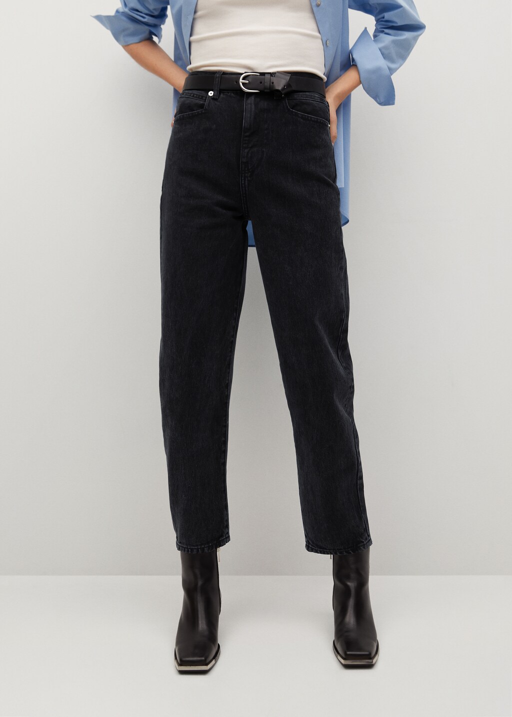 High-waist balloon jeans - Medium plane