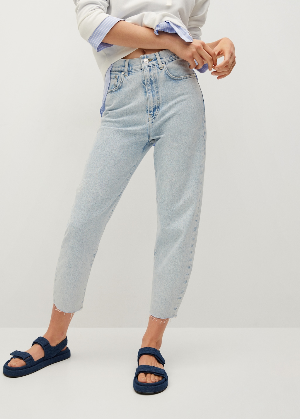 High-waist balloon jeans - Medium plane