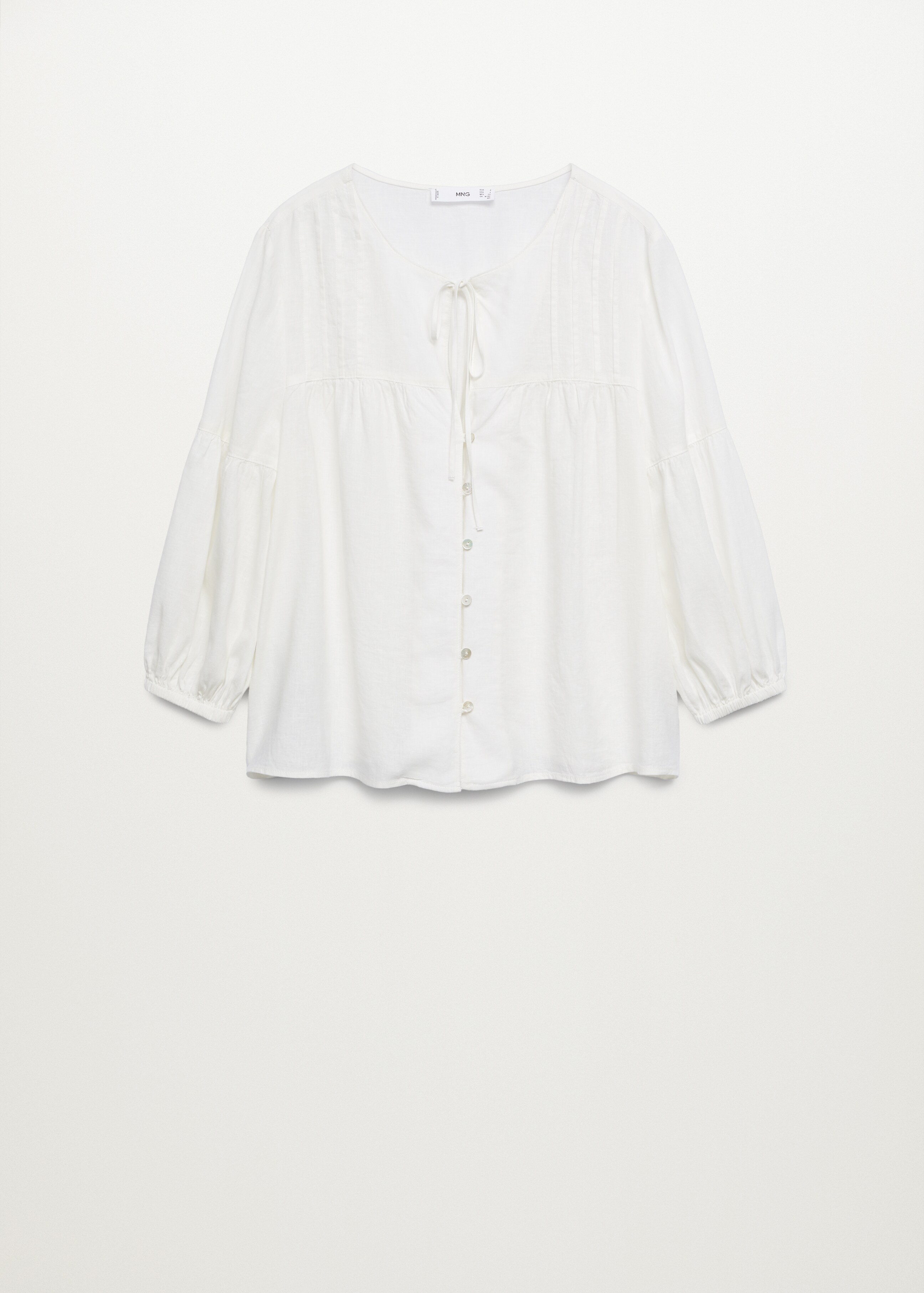 Button linen-blend blouse - Article without model