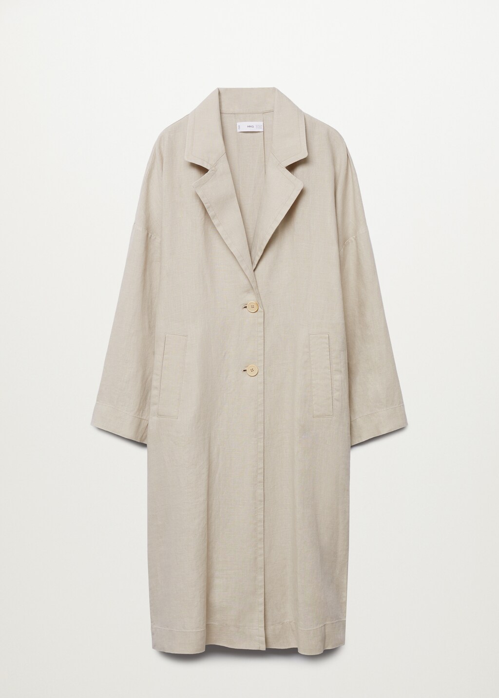 100% linen trench coat - Article without model