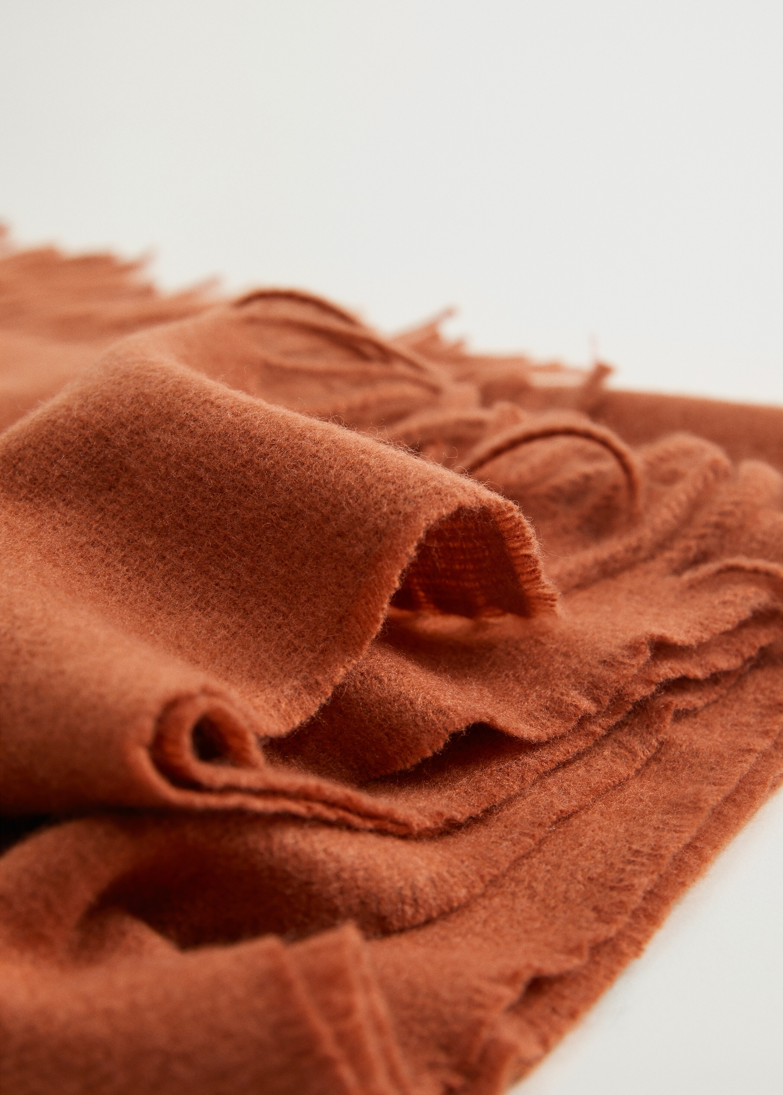 Fringed edge wool-blend scarf - Details of the article 2