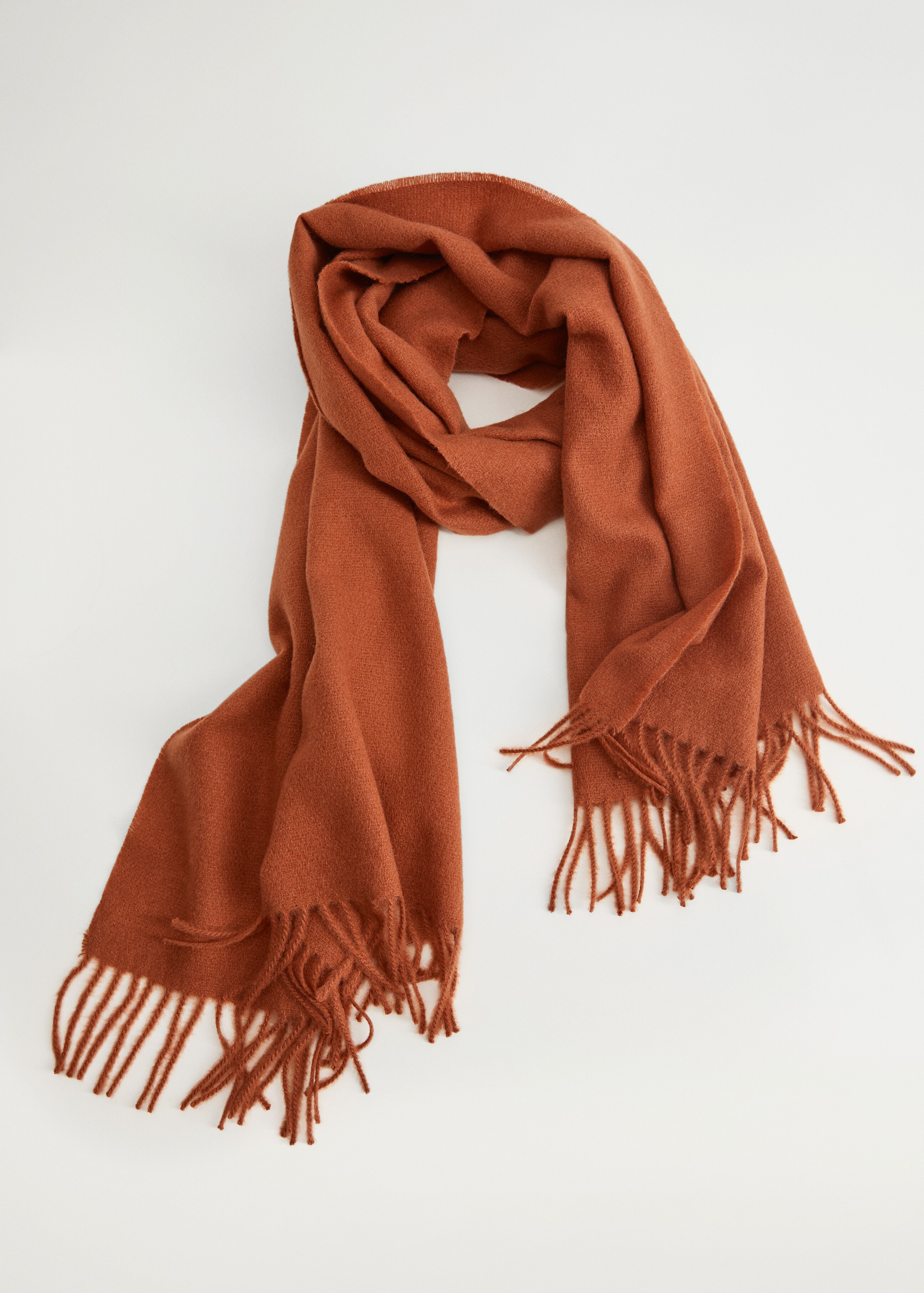 Fringed edge wool-blend scarf - Details of the article 3