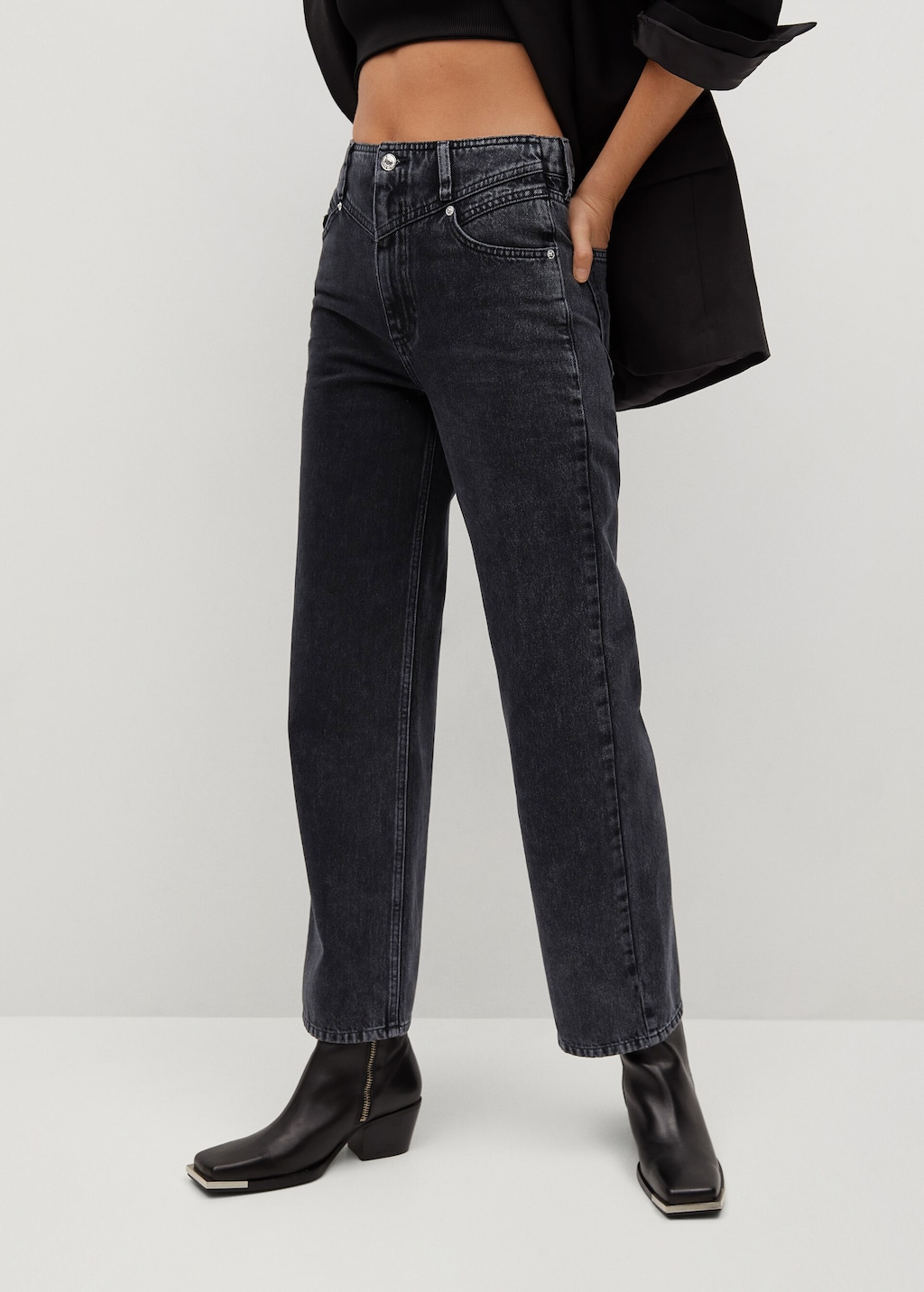 High-waist wideleg jeans - Medium plane