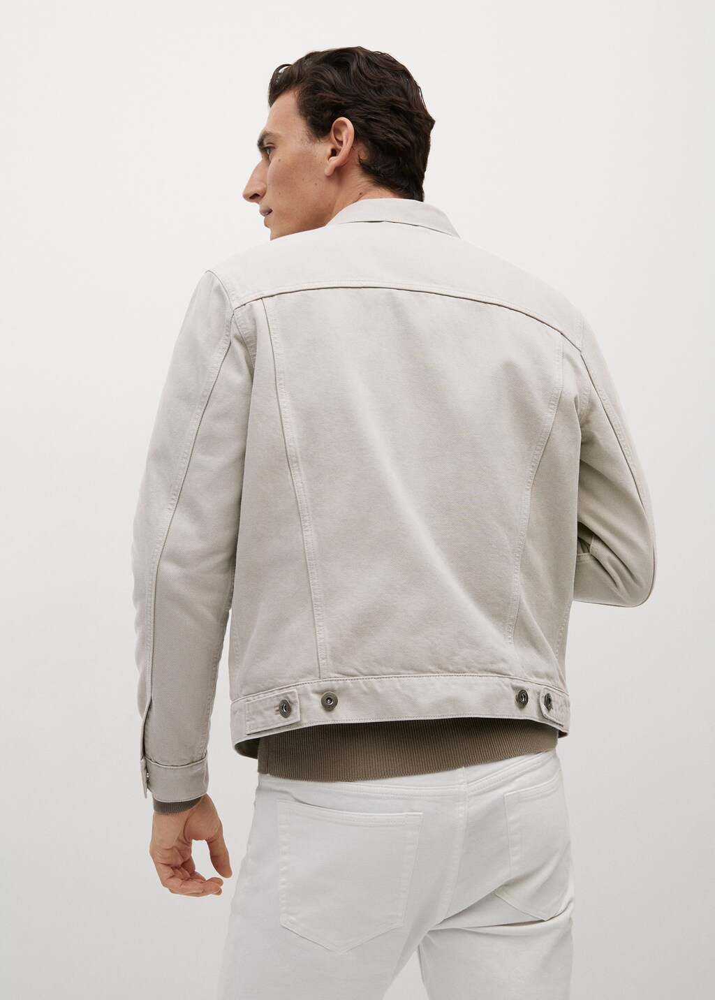 Beige denim jacket - Reverse of the article