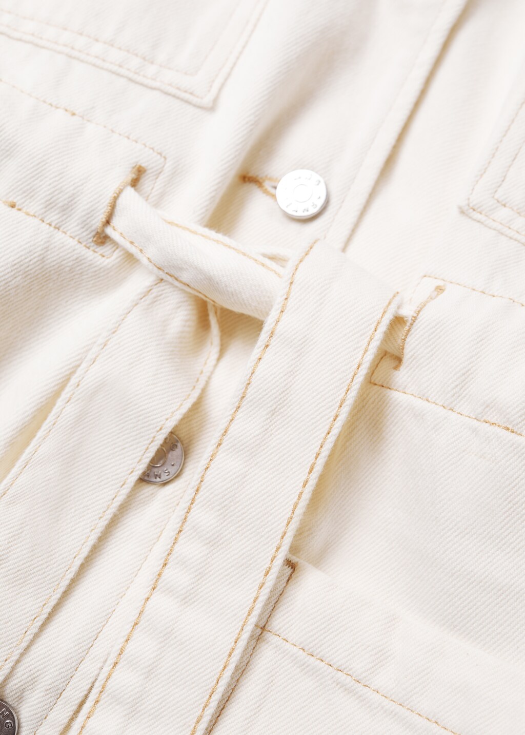 Denim jacket with belt - Details of the article 8