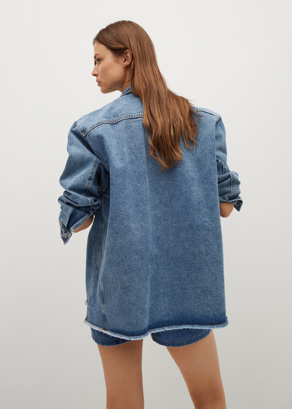 Pocket denim overshirt - Reverse of the article