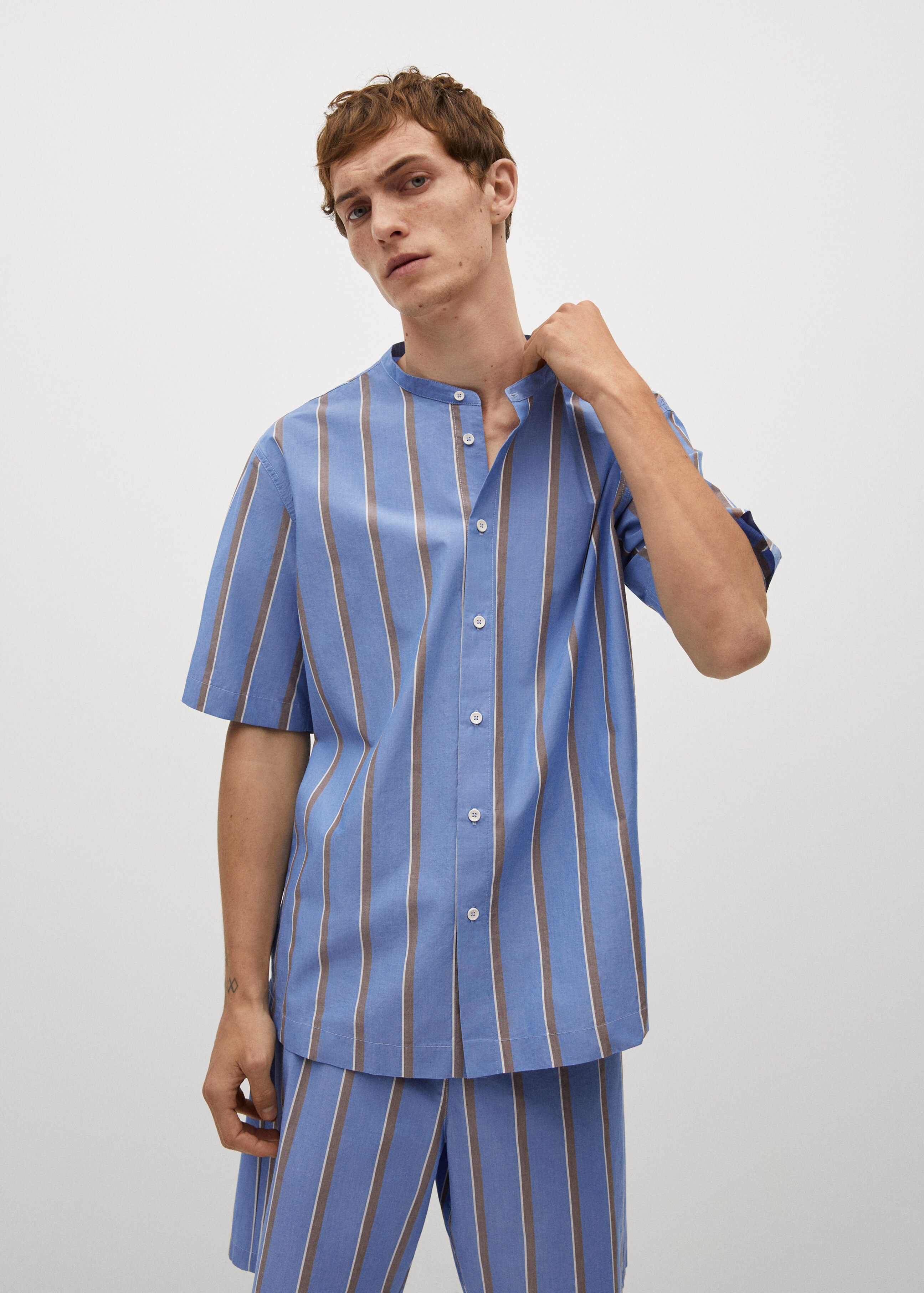 Striped pyjama shirt - Medium plane
