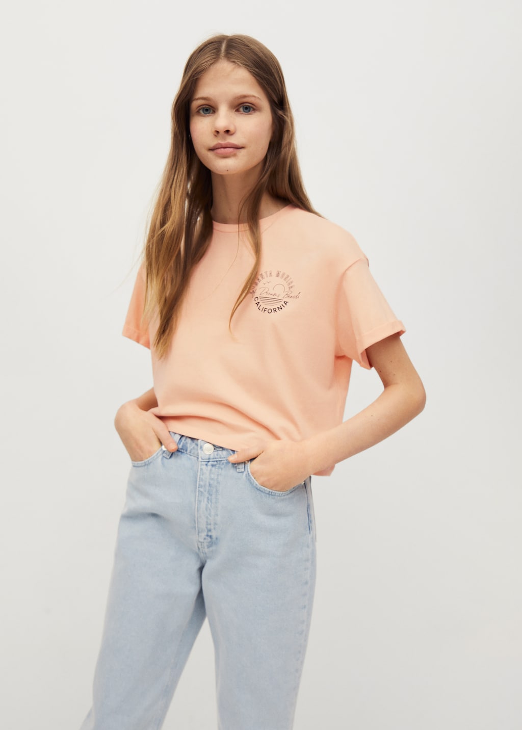 Gemustertes Oversize T-Shirt - Mittlere Ansicht