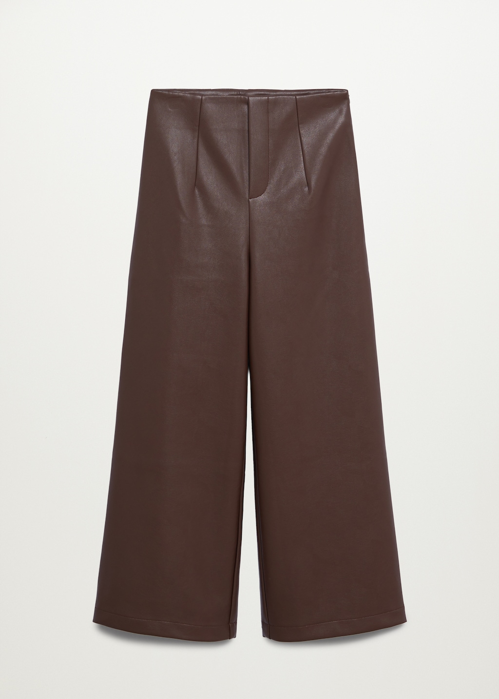 Faux-leather culotte trousers - Article without model