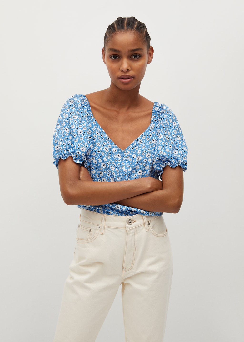 Floral print blouse - Medium plane